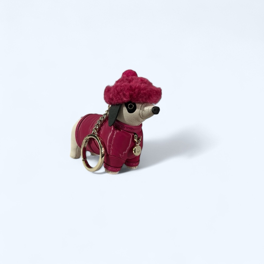 Kate Spade New York Claude Festive Dachshund Key Chain LCT - Picture 3 of 6